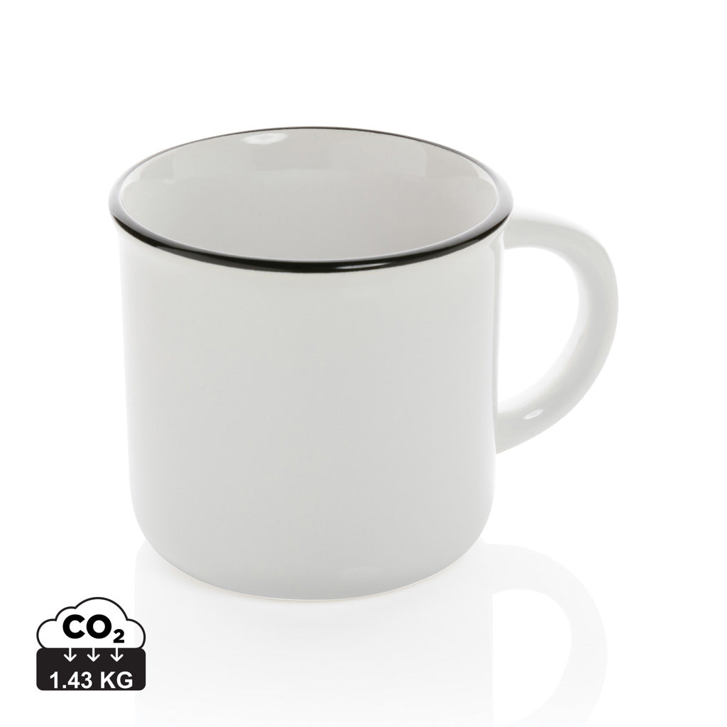 Vintage ceramic mug 280ml - White