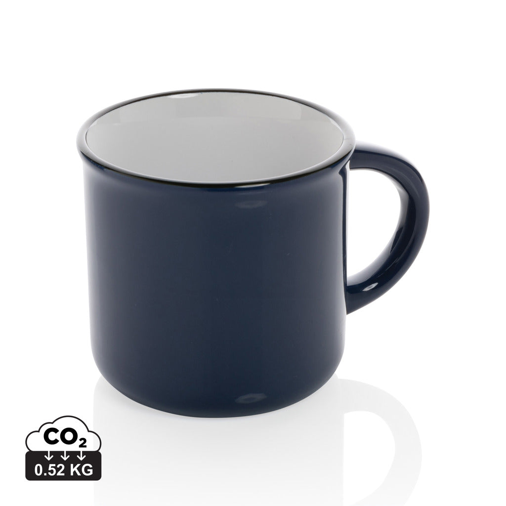 Vintage ceramic mug 280ml - Navy