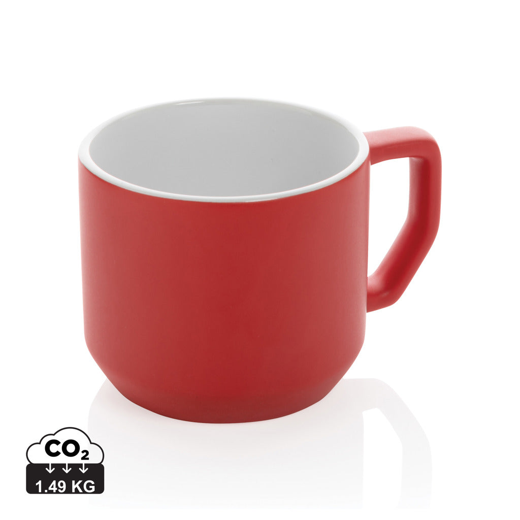 Ceramic modern mug 350ml - Red
