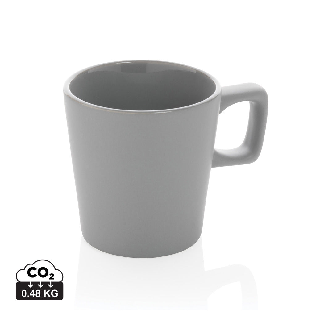Ceramic modern coffee mug 300ml - Grey