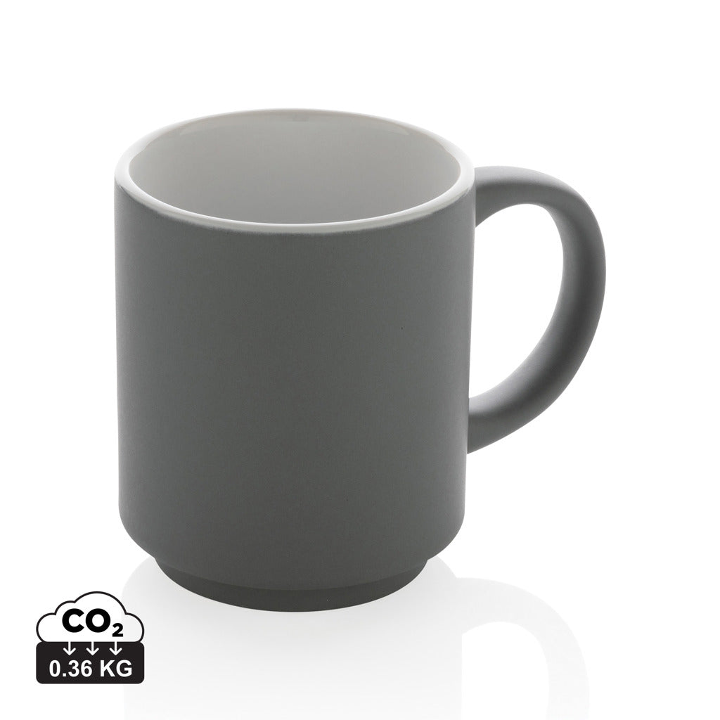 Ceramic stackable mug 180ml - Grey