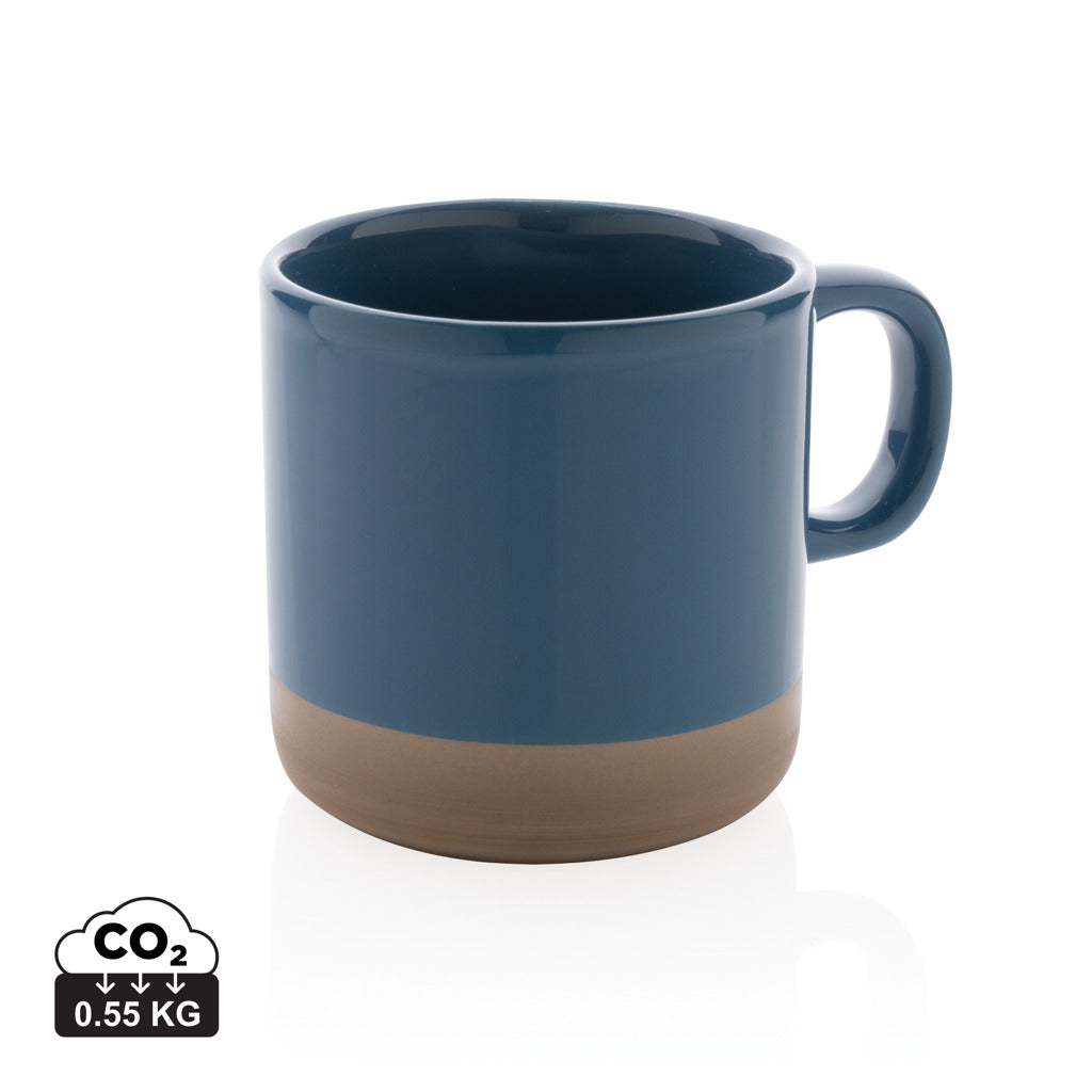 Glazed ceramic mug 360ml - Blue