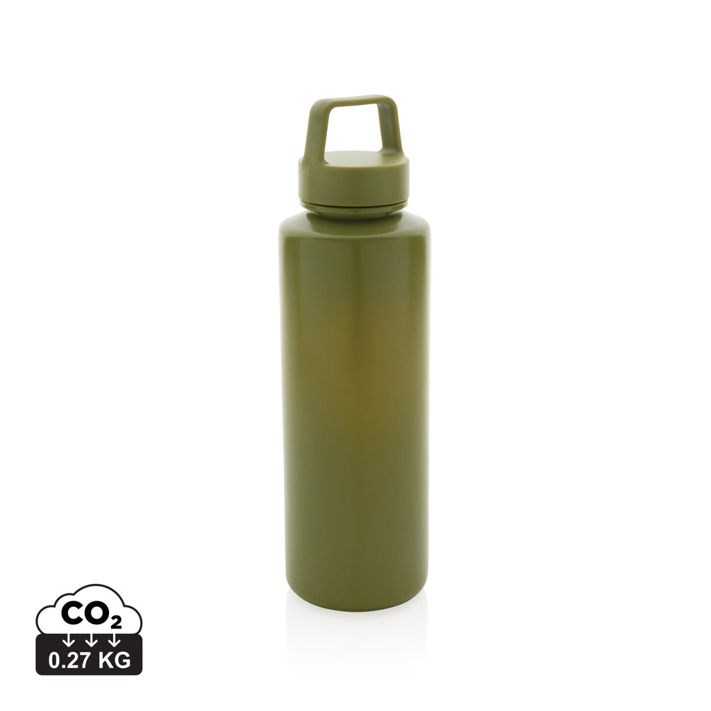 RCS certified recycled PP water bottle with handle - Green