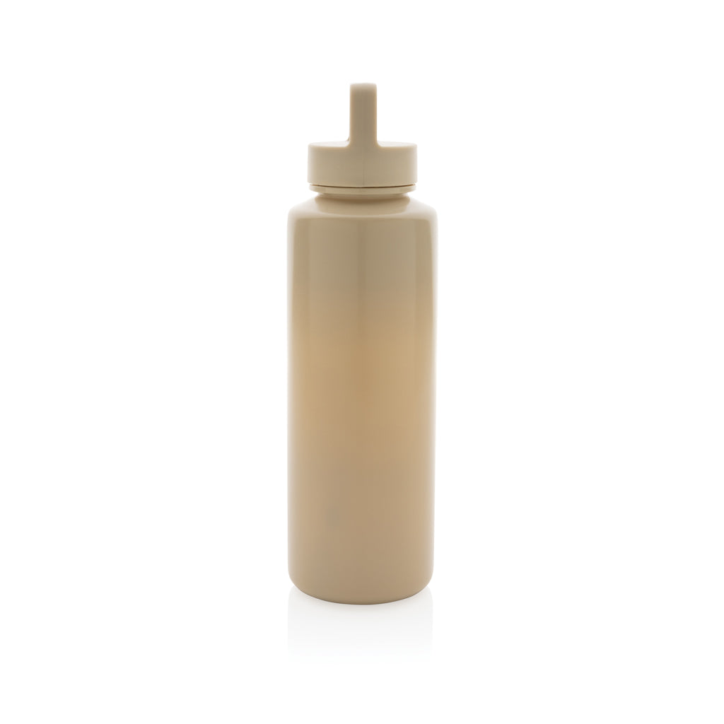 RCS certified recycled PP water bottle with handle - Brown