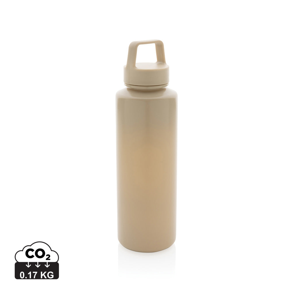 RCS certified recycled PP water bottle with handle - Brown