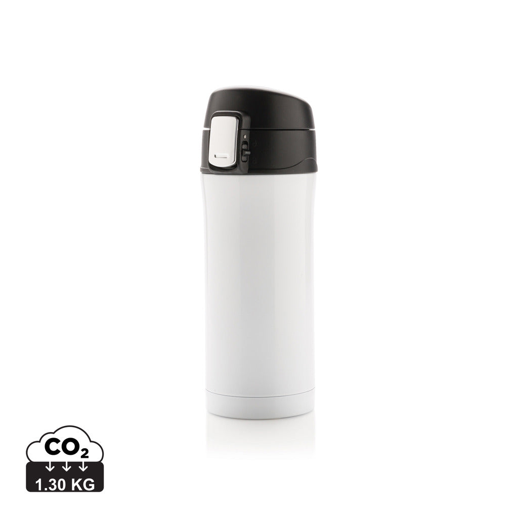 RCS Recycled stainless steel easy lock vacuum mug - White