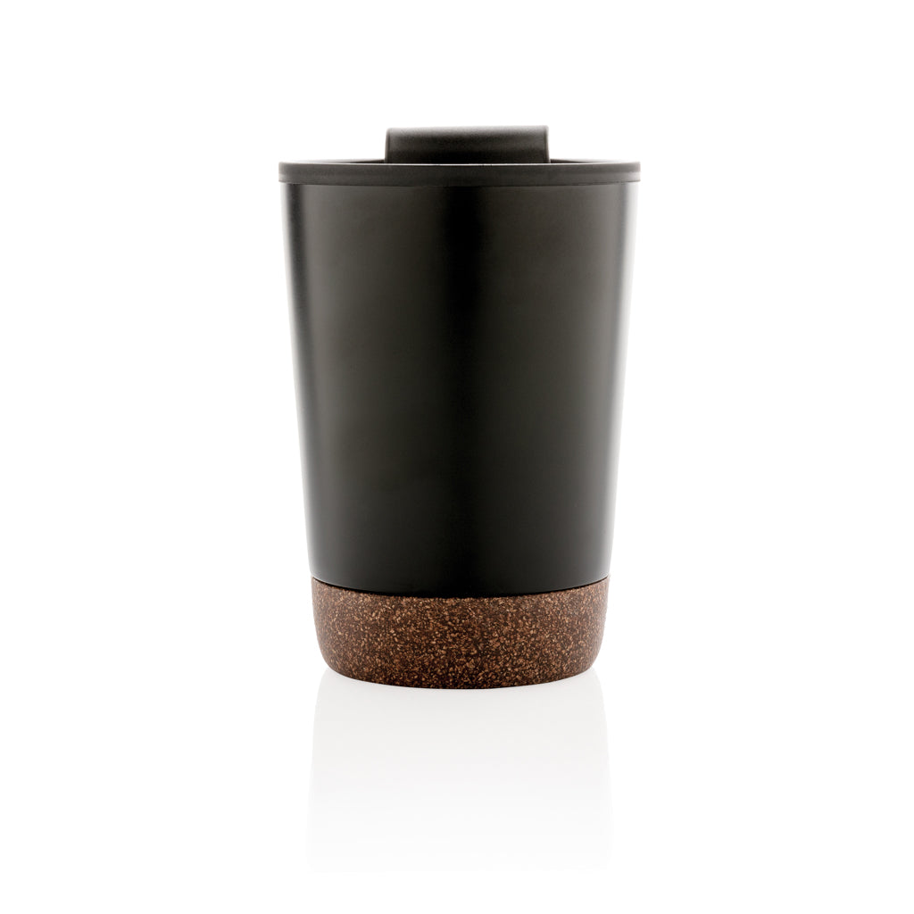 RCS Recycled stainless steel cork coffee tumbler - Black