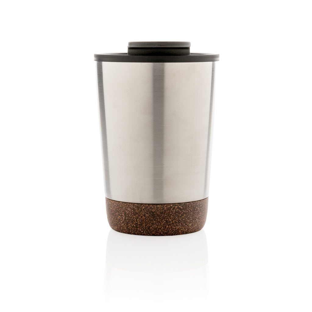 RCS Recycled stainless steel cork coffee tumbler - Silver