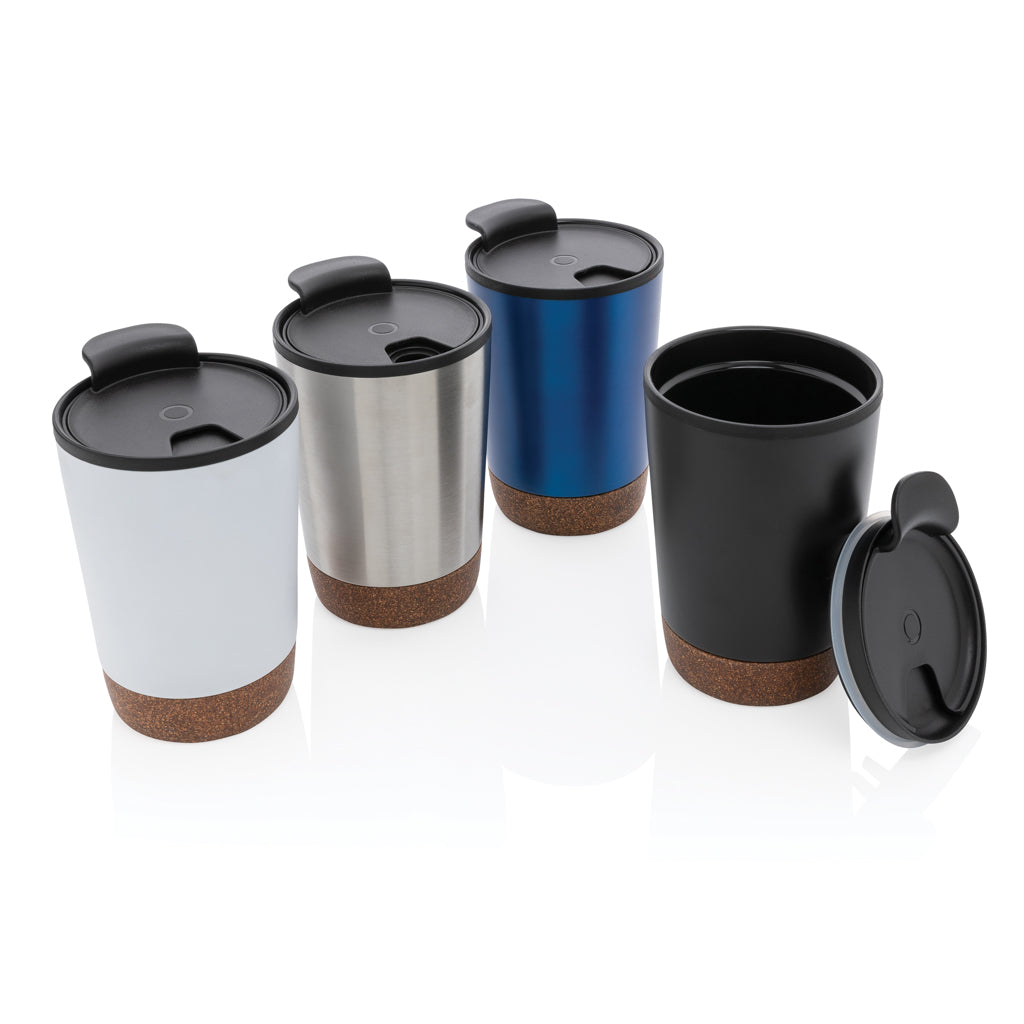 RCS Recycled stainless steel cork coffee tumbler - Silver