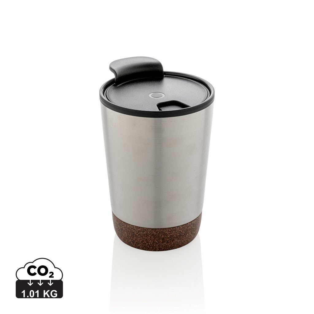 RCS Recycled stainless steel cork coffee tumbler - Silver
