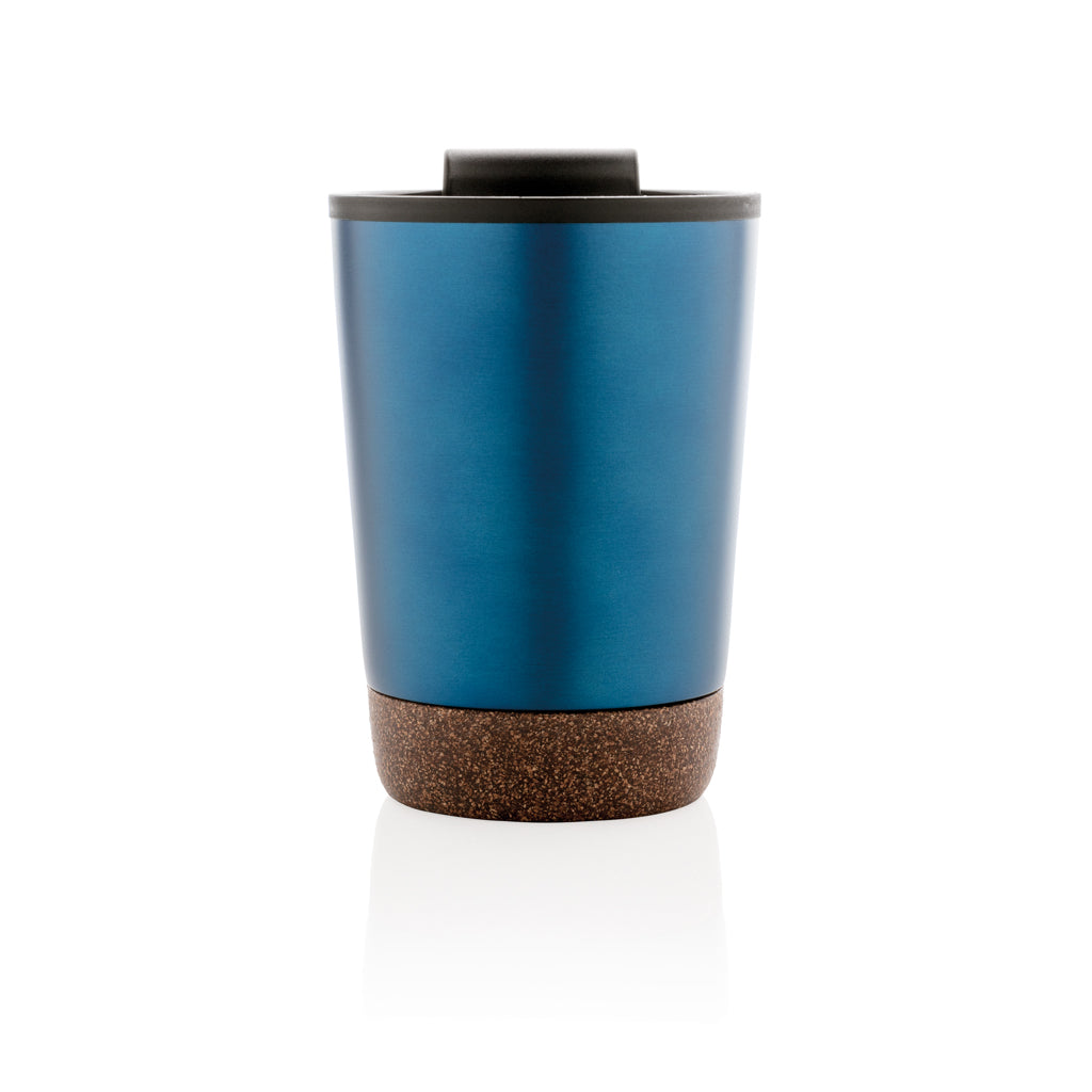 RCS Recycled stainless steel cork coffee tumbler - Blue