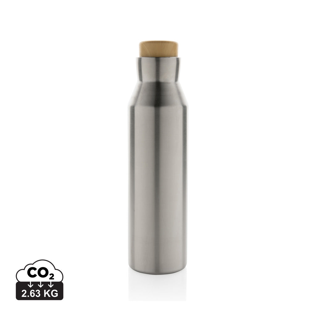 Gaia RCS certified recycled stainless steel vacuum bottle - Silver