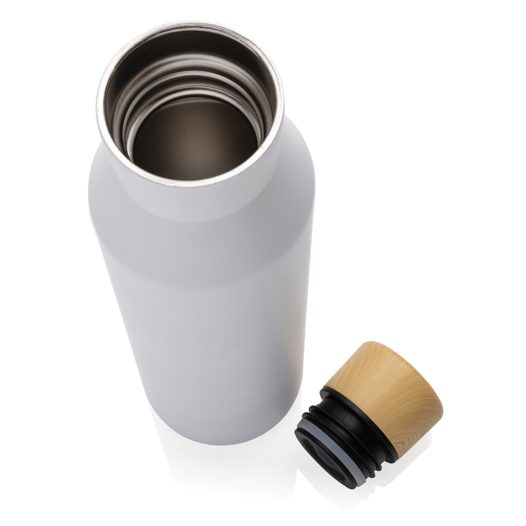 Gaia RCS certified recycled stainless steel vacuum bottle - White