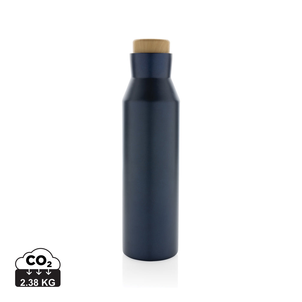 Gaia RCS certified recycled stainless steel vacuum bottle - Blue