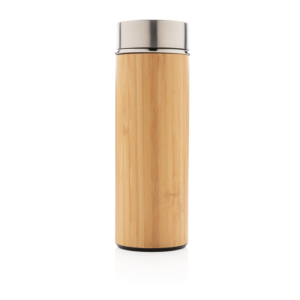 Leak proof bamboo vacuum bottle - Brown
