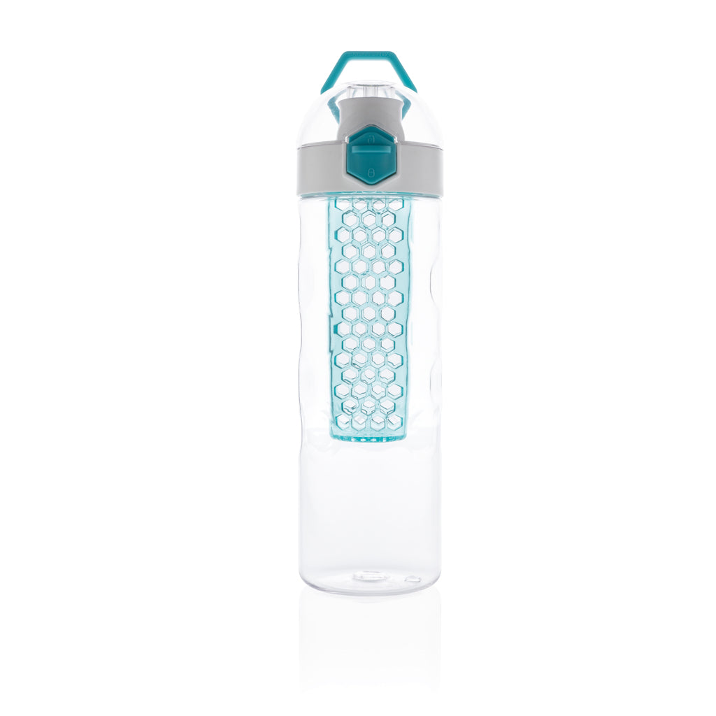 Honeycomb lockable leak proof infuser bottle - Turquoise