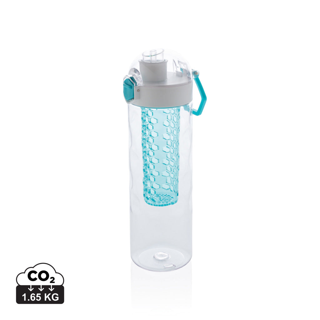 Honeycomb lockable leak proof infuser bottle - Turquoise