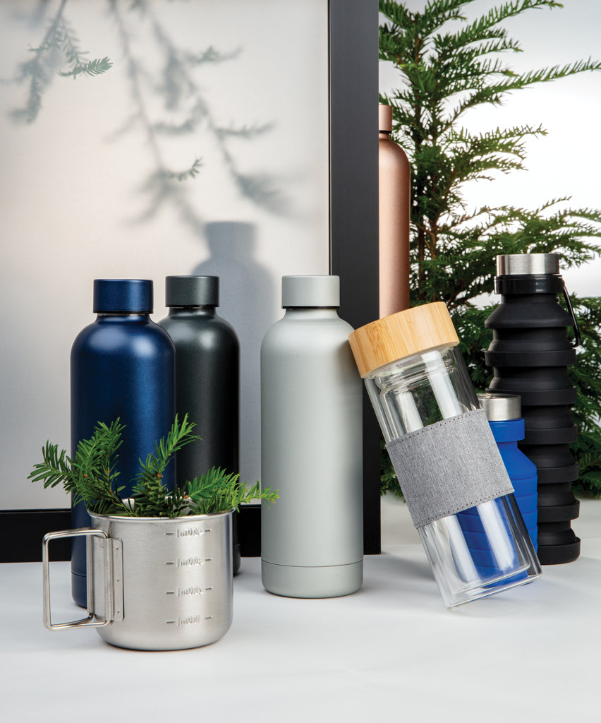 Impact double wall borosilicate glass bottle - Transparent