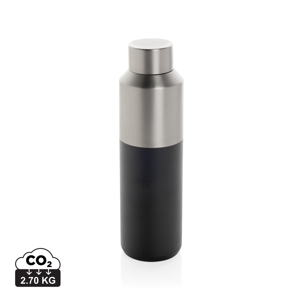 Fluid RCS certified recycled steel water bottle 600ml - Black