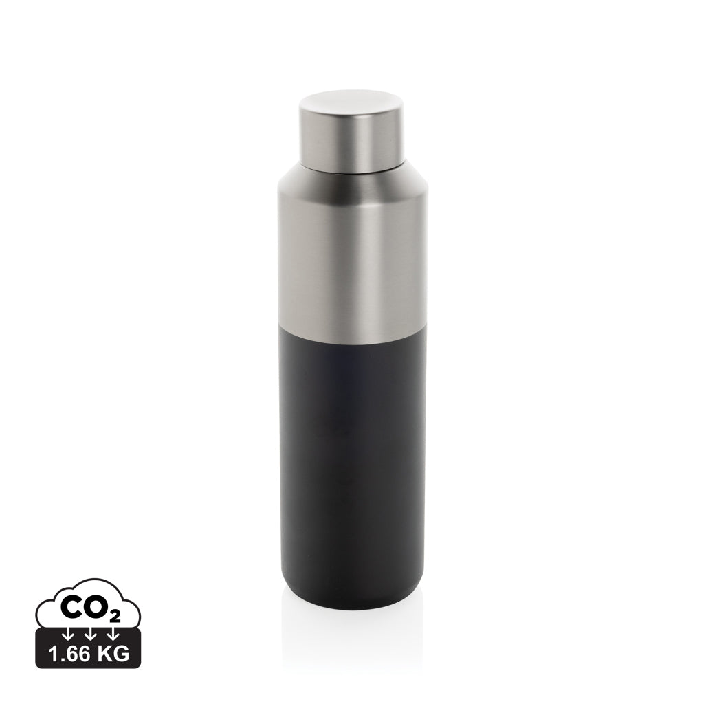 Fluid RCS certified recycled steel water bottle 600ml - Black