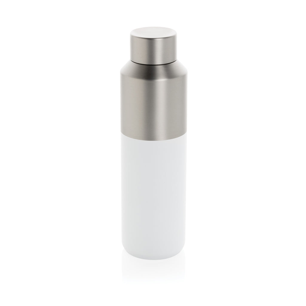 Fluid RCS certified recycled steel water bottle 600ml - White