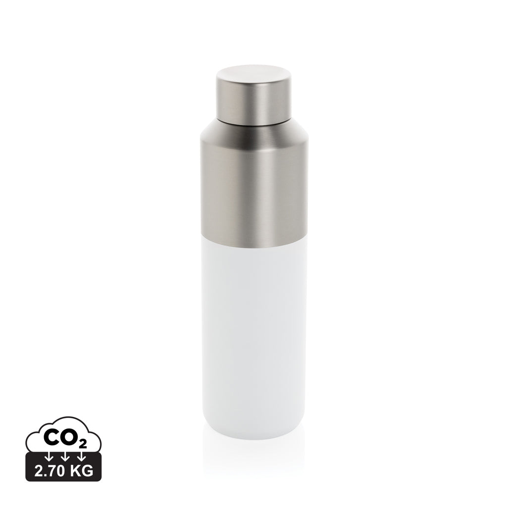 Fluid RCS certified recycled steel water bottle 600ml - White