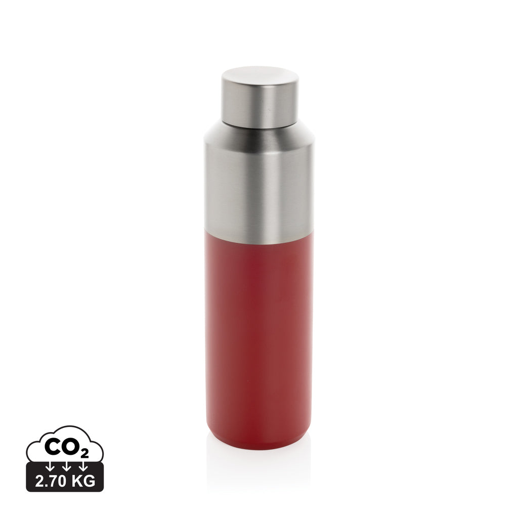 Fluid RCS certified recycled steel water bottle 600ml - Red