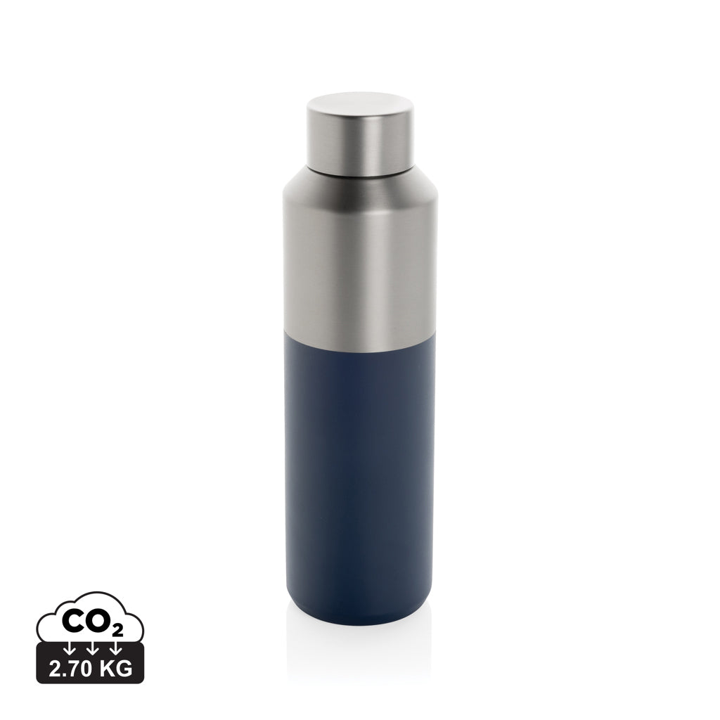 Fluid RCS certified recycled steel water bottle 600ml - Navy