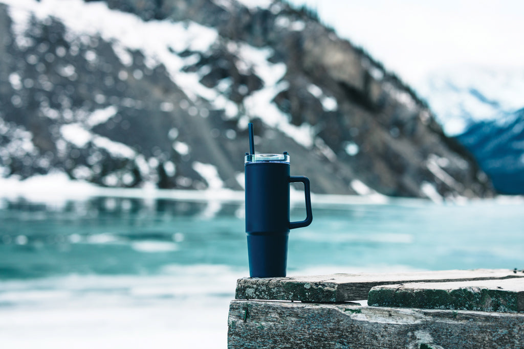 Tana RCS plastic tumbler with handle 750ml - Navy
