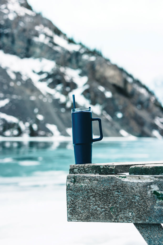 Tana RCS plastic tumbler with handle 750ml - Navy