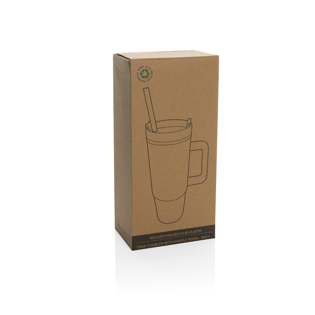 Tana RCS plastic tumbler with handle 750ml - Navy