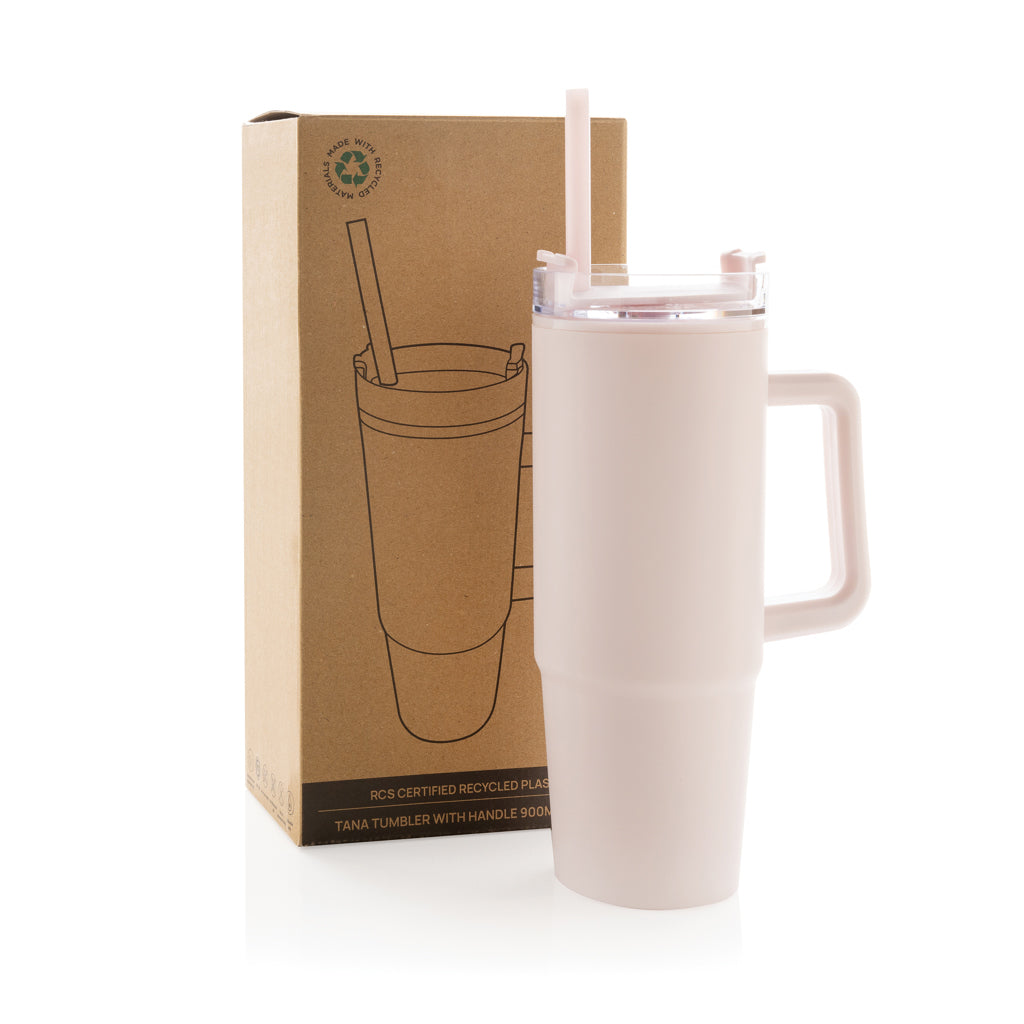 Tana RCS plastic tumbler with handle 750ml - Pink