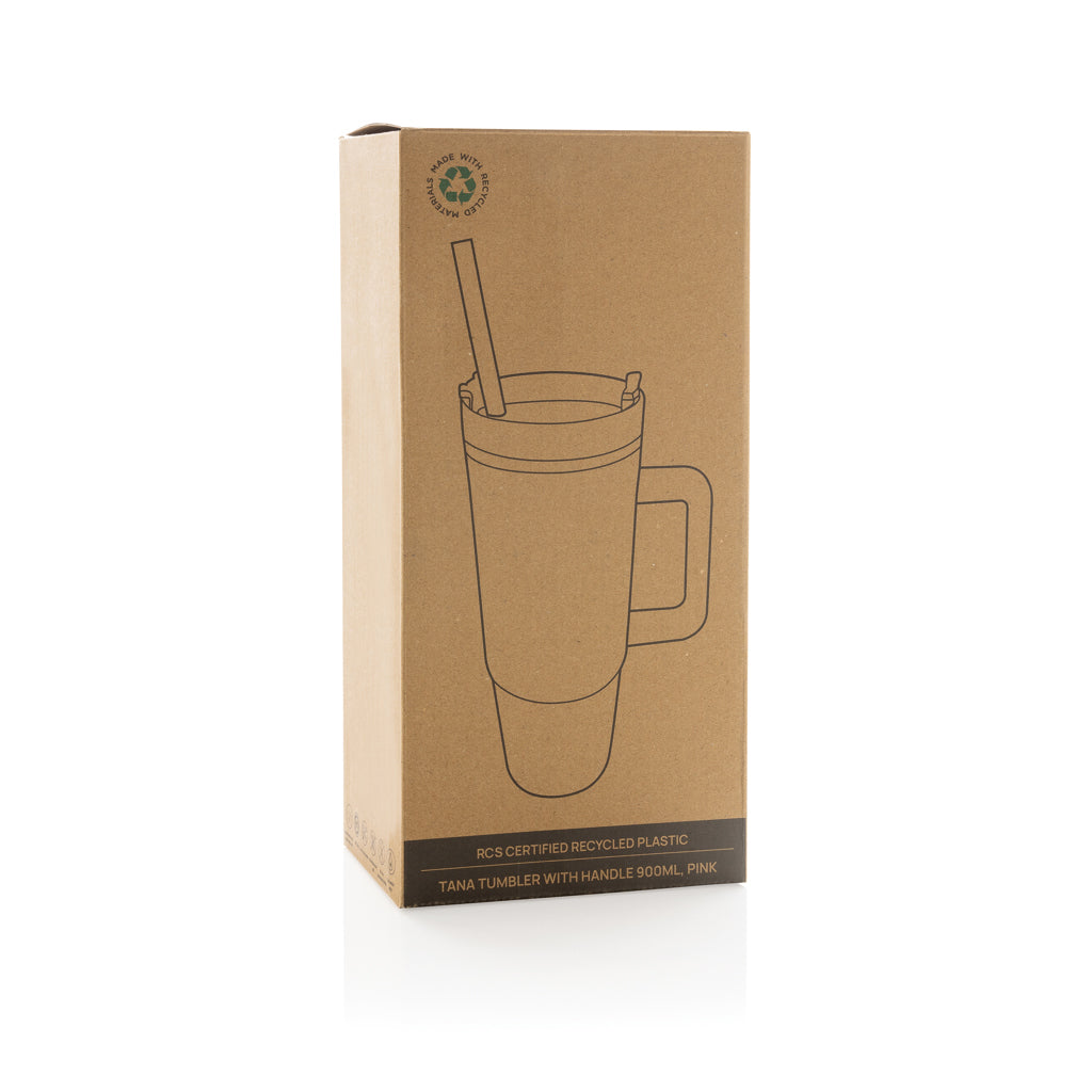 Tana RCS plastic tumbler with handle 750ml - Pink
