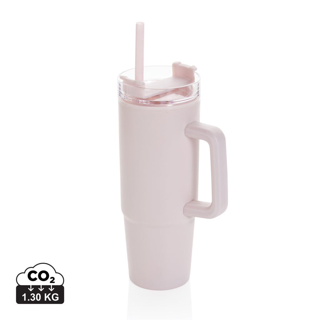 Tana RCS plastic tumbler with handle 750ml - Pink