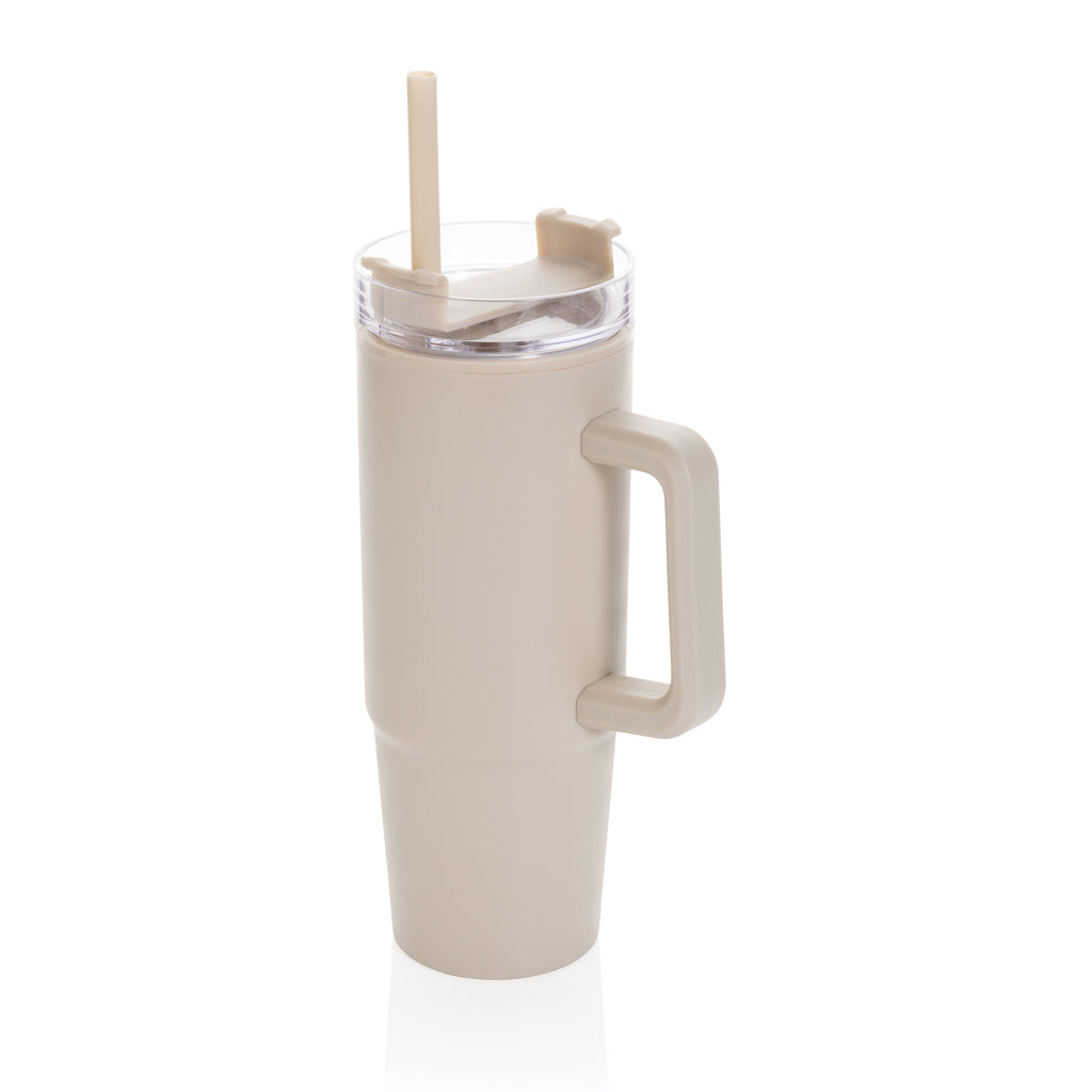 Tana RCS plastic tumbler with handle 750ml - Beige
