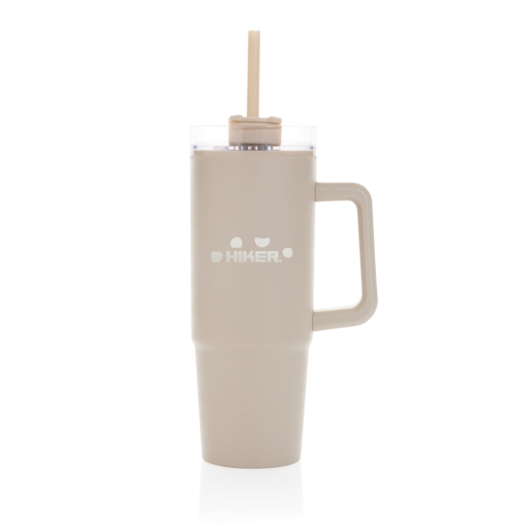 Tana RCS plastic tumbler with handle 750ml - Beige