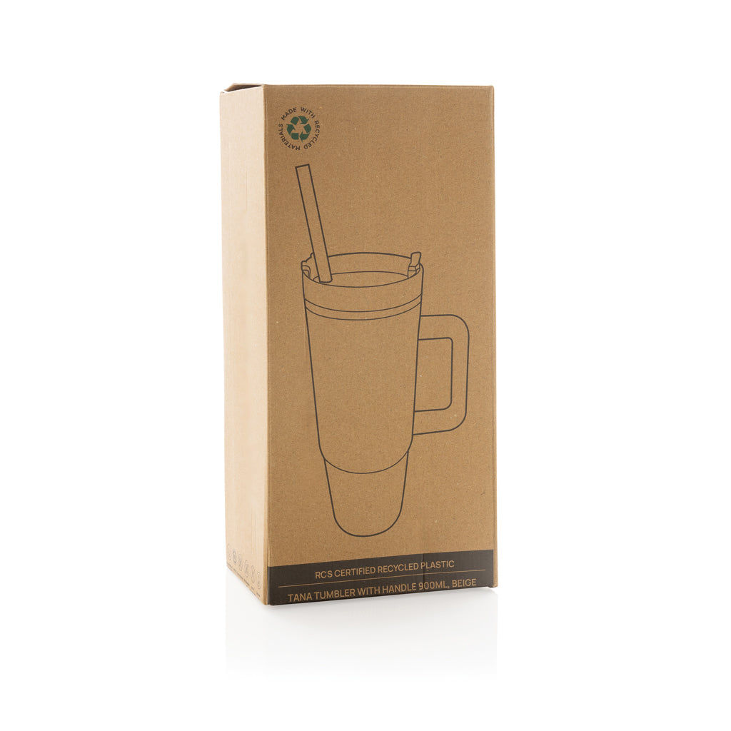 Tana RCS plastic tumbler with handle 750ml - Beige