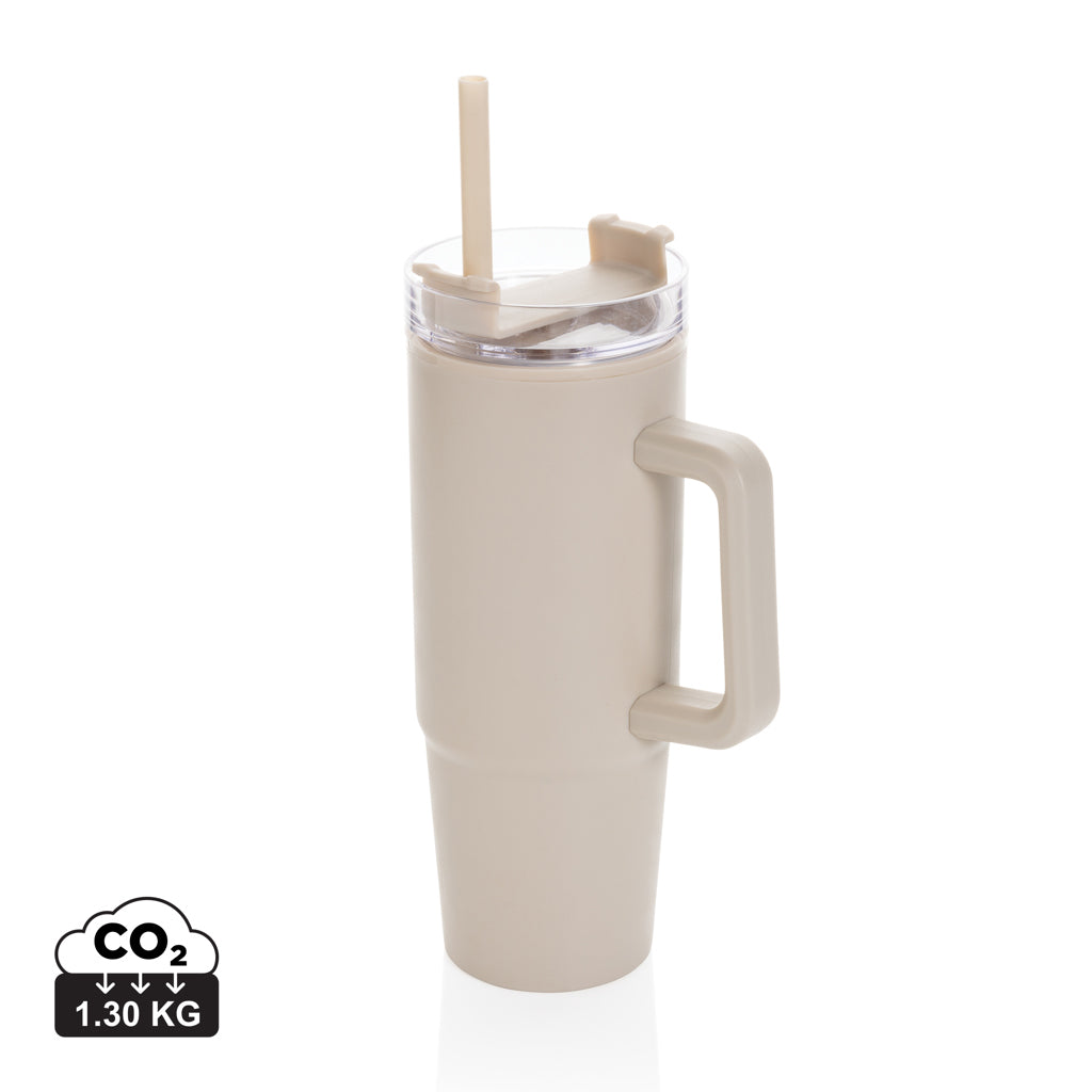 Tana RCS plastic tumbler with handle 750ml - Beige