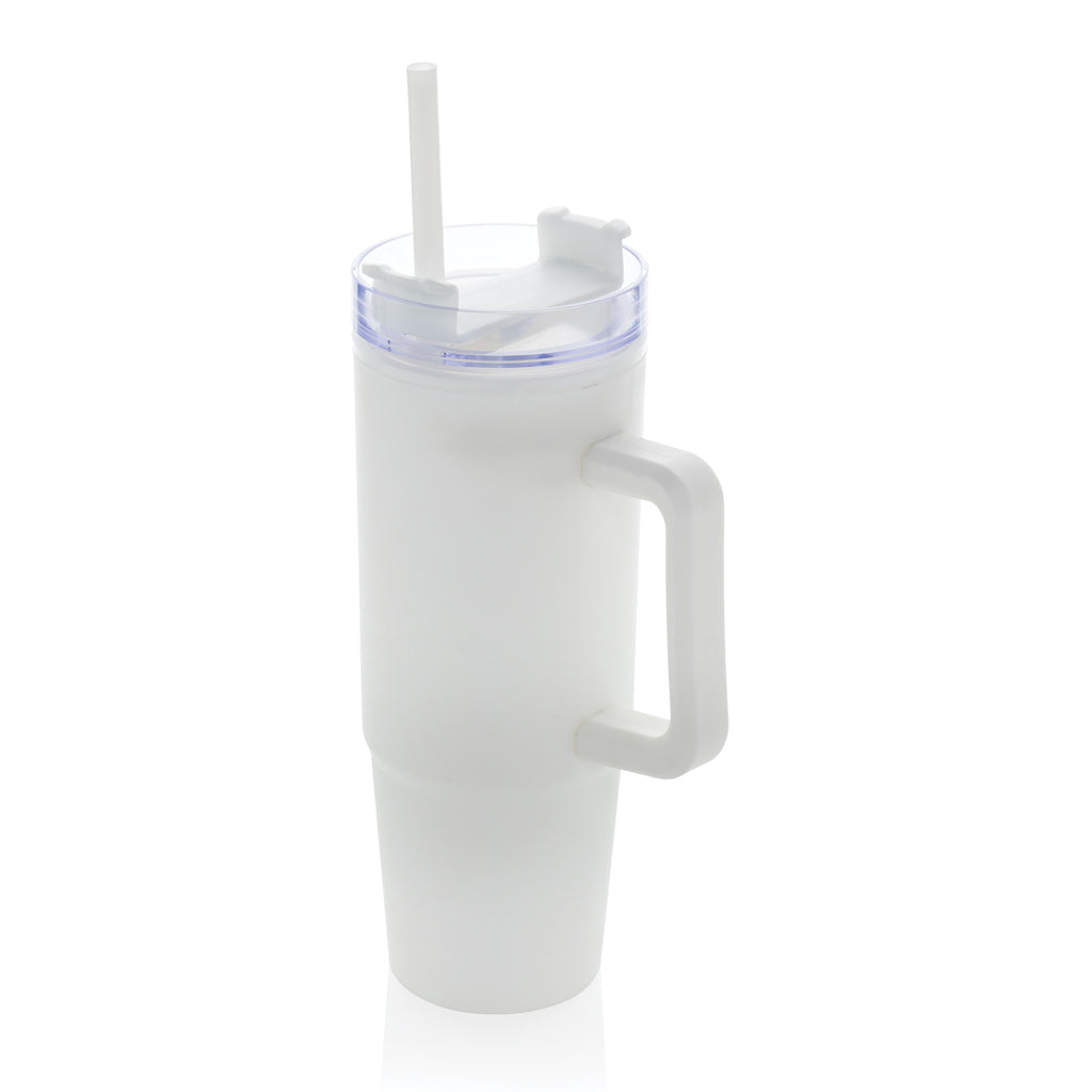 Tana RCS plastic tumbler with handle 750ml - White