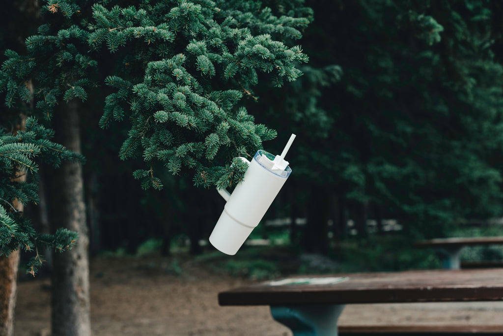 Tana RCS plastic tumbler with handle 750ml - White