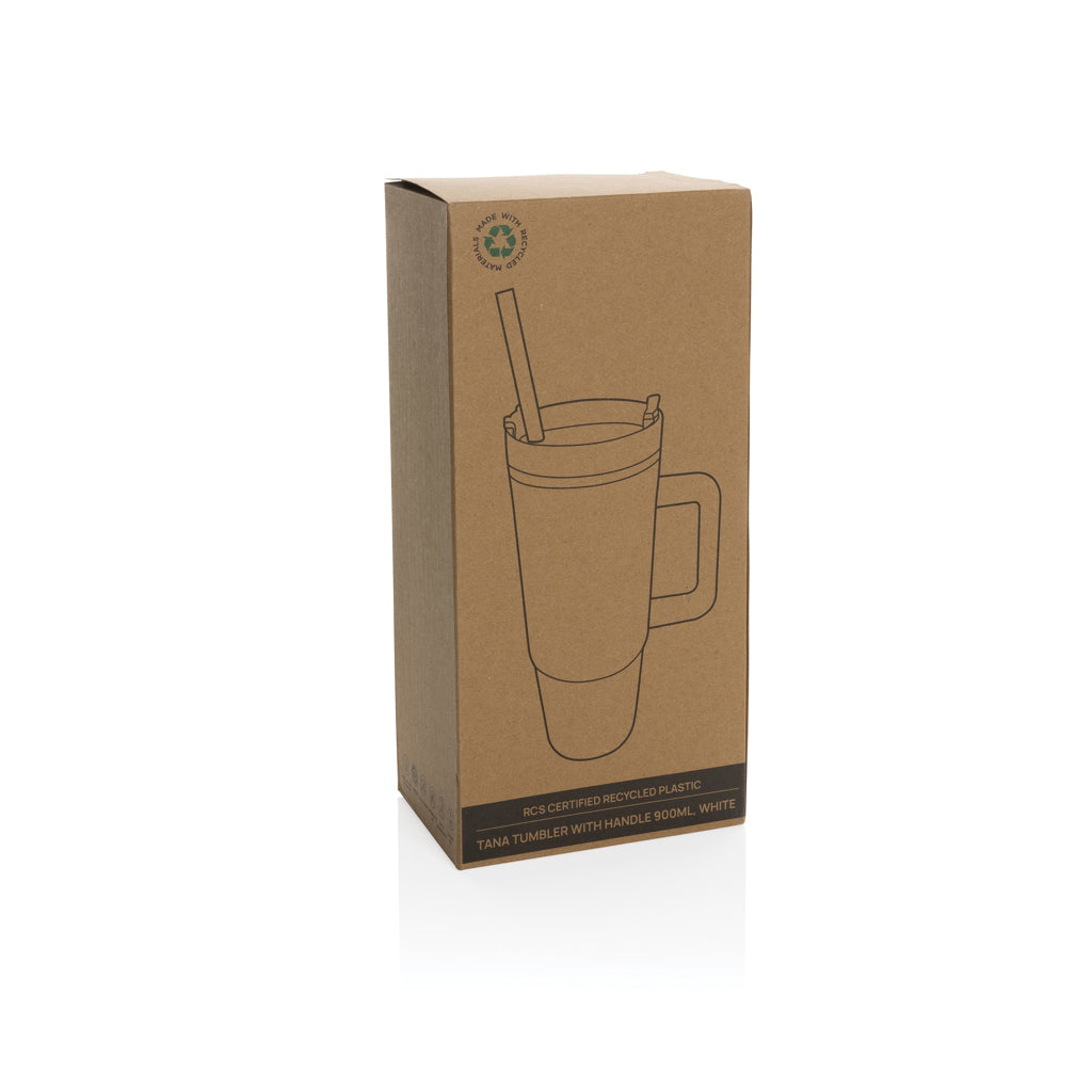 Tana RCS plastic tumbler with handle 750ml - White