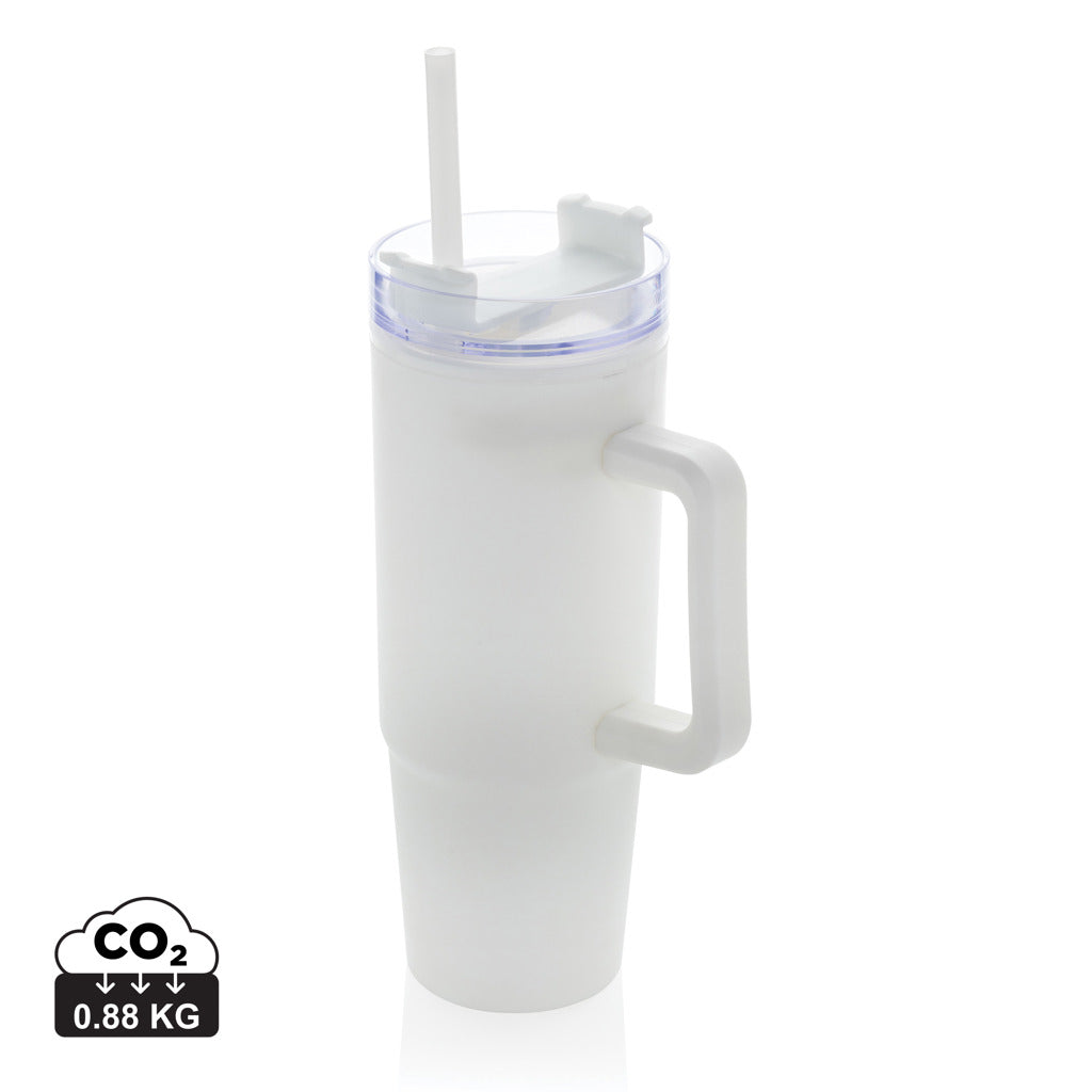 Tana RCS plastic tumbler with handle 750ml - White