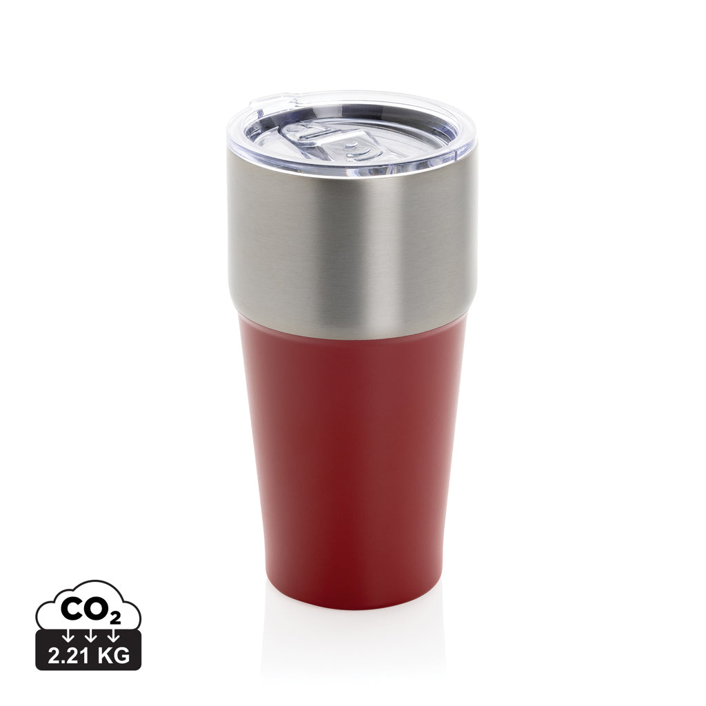 Fluid RCS certified recycled steel tumbler 500ml - Red