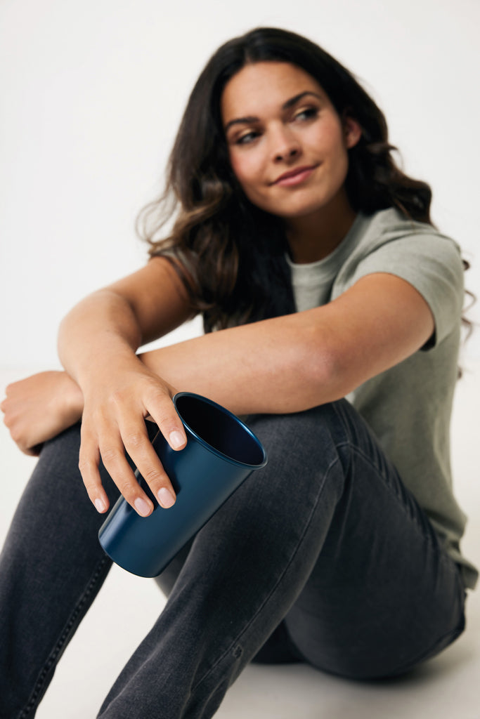 Alo RCS recycled aluminium lightweight cup 450ml - Navy