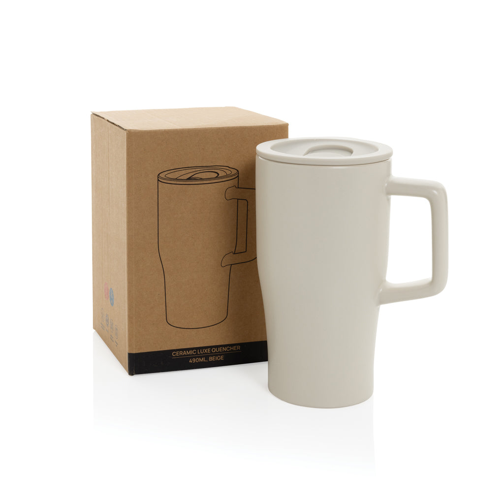 Ceramic Luxe Quencher 490ml - Warm Brown