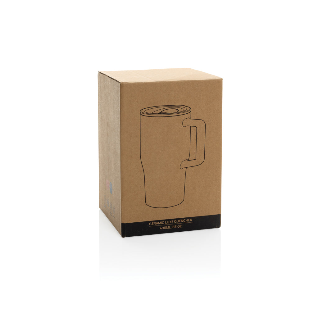 Ceramic Luxe Quencher 490ml - Warm Brown