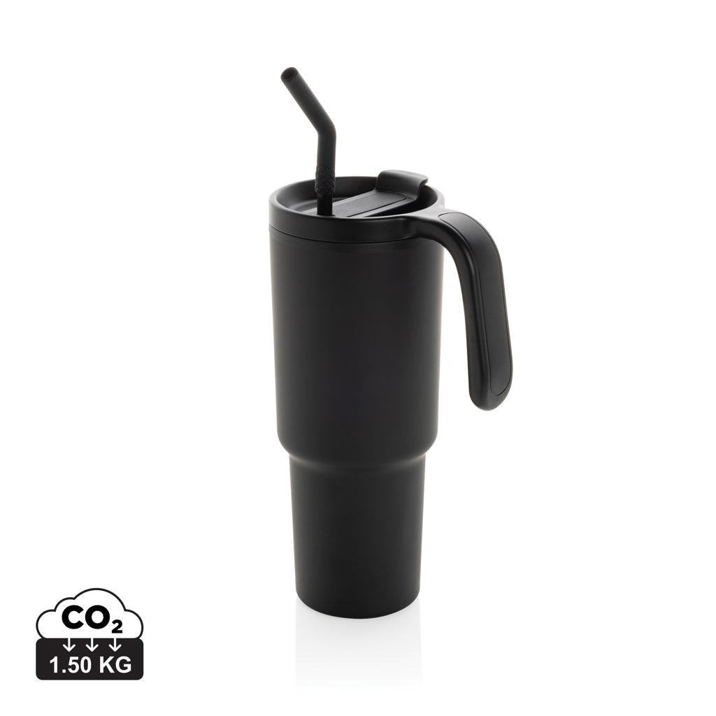 Graphic 360 RCS certified recycled steel tumbler 900ml - Black