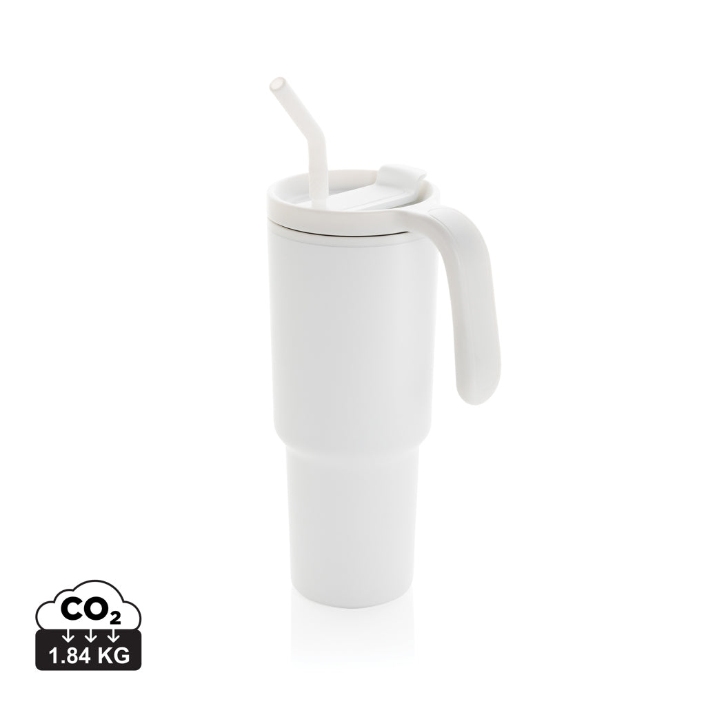 Graphic 360 RCS certified recycled steel tumbler 900ml - White