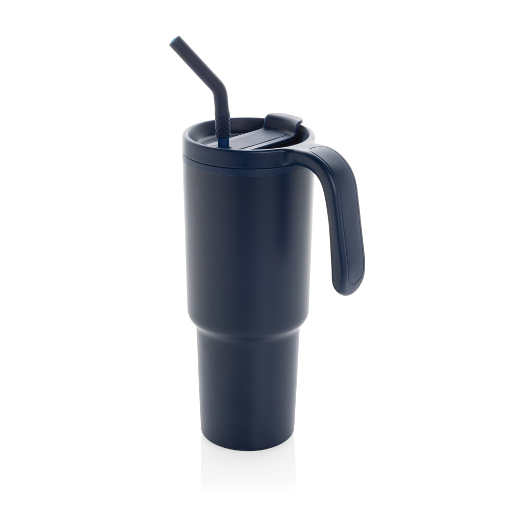 Graphic 360 RCS certified recycled steel tumbler 900ml - Navy