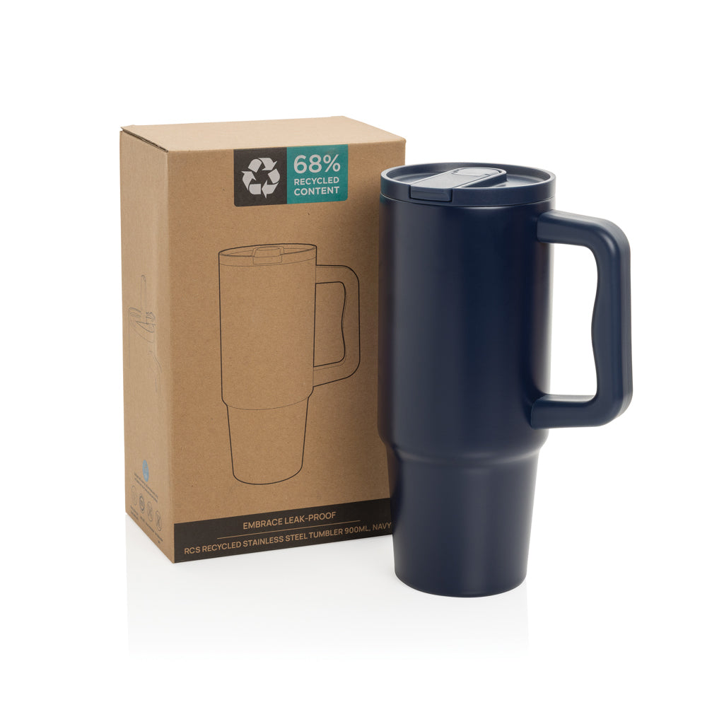Embrace Leakproof RCS recycled stainless steel tumbler 900ml - Navy